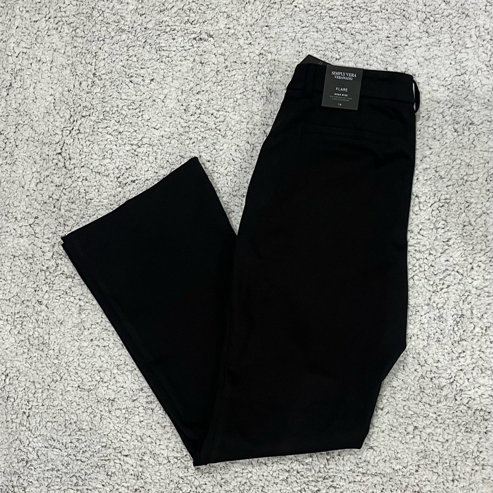 Simply Vera Wang - High-Rise Wide Leg Trousers - size 14